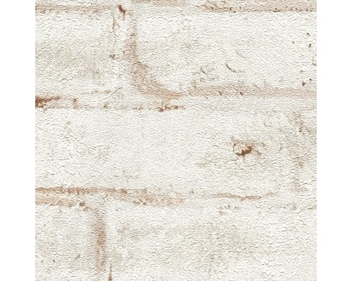 Behang met steenoptiek, baksteenpatroon en gestructureerd oppervlak.