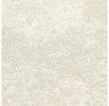 Detailopname van behang met een linnenstructuur en een subtiel patroon.