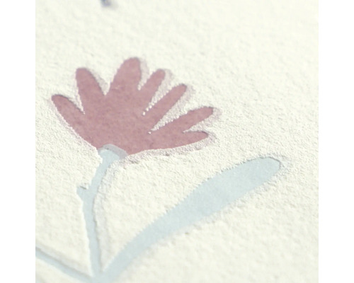 Behang met getextureerd bloemenpatroon in detail