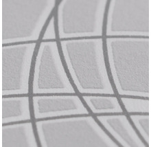 Close-up van behang met een abstract, geometrisch lijnenpatroon
