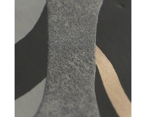 Detail van gestructureerd vliesbehang met abstract golfpatroon.