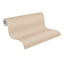 Beige behangrol met fijne structuur.