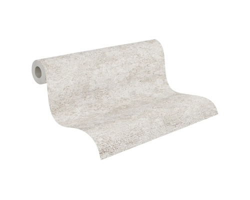 Vliesbehang met betonlook en een gestructureerd oppervlak.