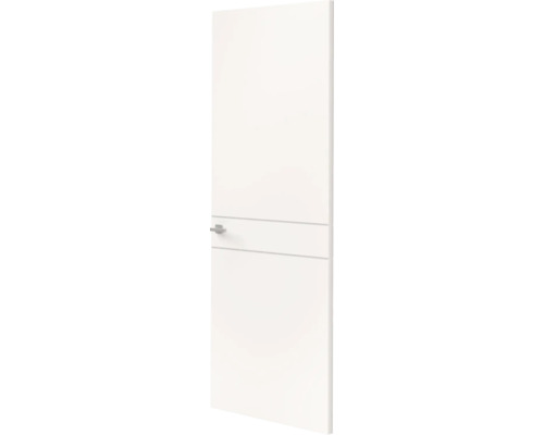 Witte binnendeur met twee horizontale groeven en klink.