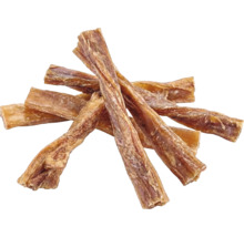 Gedroogde vleesstrips voor honden, kauwsnack voor huisdieren.