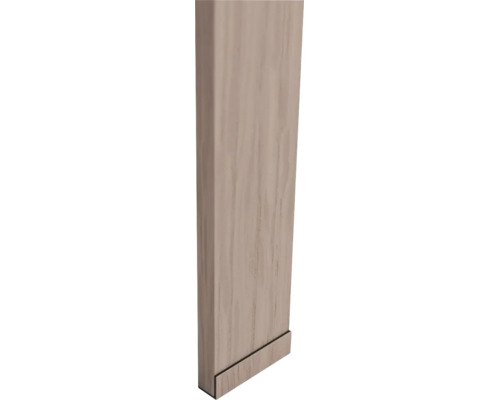 Plint met houtnerf als afwerkstuk voor wand en vloer.