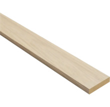 Rechthoekige houten lat met zichtbare nerf van licht massief hout.