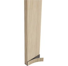 Houten plint met clipsysteem voor onzichtbare bevestiging.