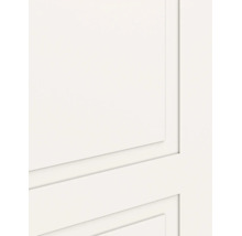 Detailaanzicht van een witte binnendeur met rechthoekig paneelprofiel.