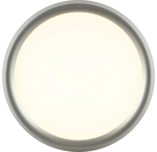Ronde LED plafondlamp met smalle rand en egaal lichtoppervlak.