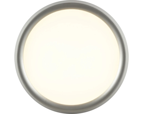 Ronde LED plafondlamp met smalle rand en egaal lichtoppervlak.