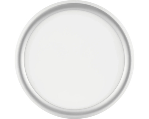 Ronde, platte LED-plafondlamp met een modern ontwerp.