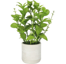 Kunstplant in geribbelde bloempot