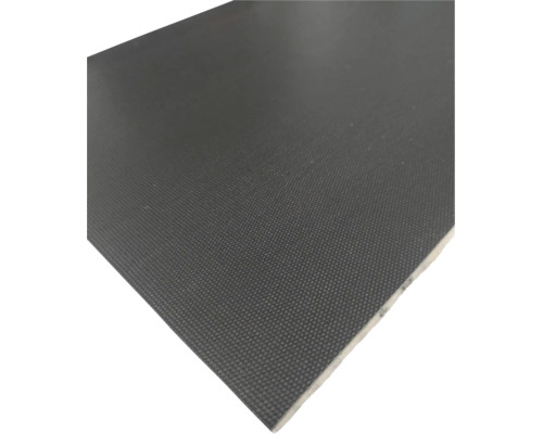 Donkergrijze betonmultiplex met antislip-oppervlak en zeefdrukstructuur.