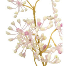 Kunstbloem als decoratietak met kleine bloemknoppen op een vertakte steel.