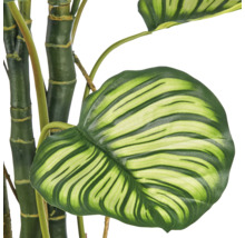 Kunstmatige Calathea kamerplant met gedetailleerde bladeren en een robuuste stam als decoratieve kunstplant voor binnenshuis.