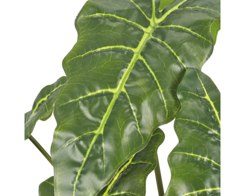 Kunstplant Alocasia met gedetailleerde bladeren in natuurgetrouwe uitstraling
