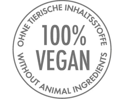 Zegel 100 procent veganistisch zonder dierlijke ingrediënten