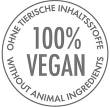 Zegel 100 procent veganistisch zonder dierlijke ingrediënten