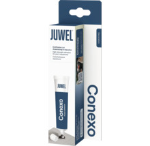 Juwel Conexo krachtige lijm voor gebruik in aquaria, productverpakking en tube.