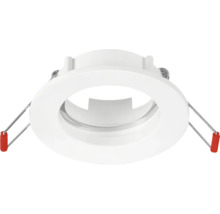 Inbouwspotframe rond wit van metaal met bevestigingsveren