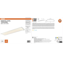 Osram LED-paneel Essential, 1200 bij 300 millimeter, 36 Watt, 4300 Lumen, 4000 Kelvin, koud wit licht, drie jaar garantie.