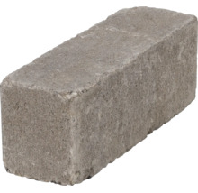 Een enkele grijze betonsteen voor tuinmuren of bestrating