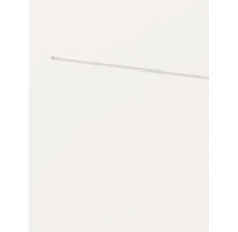 Wit, glad meubelfront met horizontale greepuitsparing voor een greeploos ontwerp.