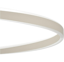 Detailweergave van een ringvormig LED-verlichtingselement van een moderne plafondlamp.