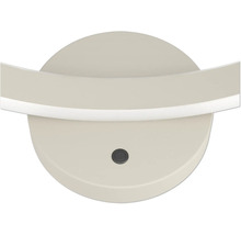 Ronde wandlamp met gebogen LED-lichtelement en geïntegreerde schakelaar.