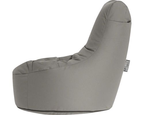Grijze zitzak met rugleuning van Sitting Point.
