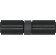 Cilindrische verbinder voor railsystemen of gordijnroedes.