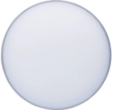 Ronde LED-plafondlamp met een plat ontwerp en witte diffuser.