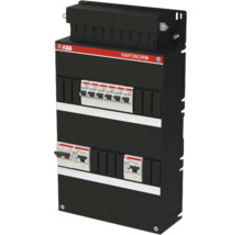 ABB Hafonorm groepenkast, voorzien van installatieautomaten en aardlekschakelaars op DIN-rail.