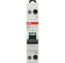 ABB installatieautomaat SN201 B20, 230 Volt, 1-polig met nul, B-karakteristiek, 20 Ampère.