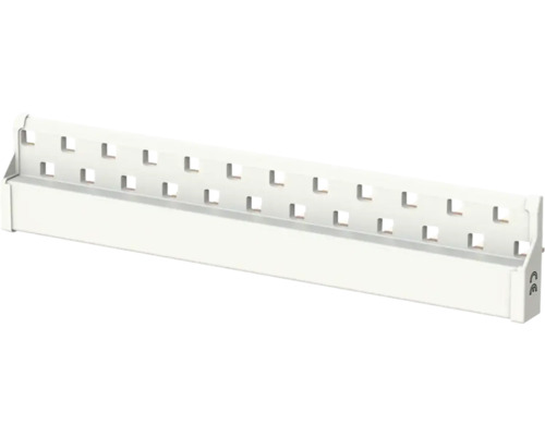 Witte kamrail van kunststof met CE-markering voor elektrische installaties.