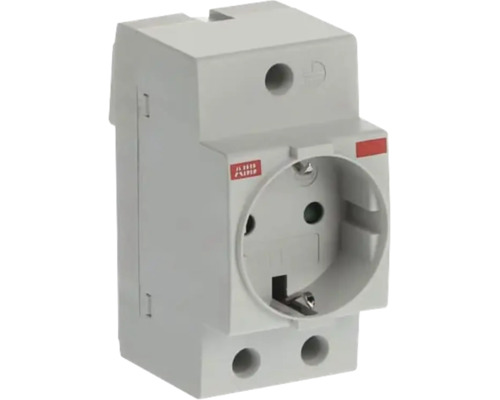 ABB contactdoos met randaarde voor montage op montagerails in verdeelkasten.