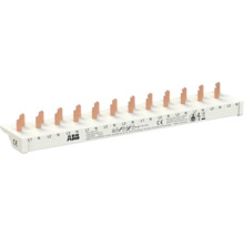 ABB kamrail 3-fasen met nuldraad voor installatieautomaten, 10 vierkante millimeter, ABB Logo en CE-markering.