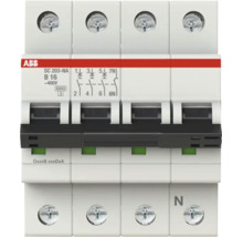 ABB installatieautomaat SC 203-NA, 4-polig, B 16 Ampère, 400 Volt, ABB Logo.