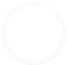 Ronde LED-plafondlamp in plat design van wit kunststof.