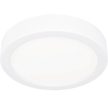 Ronde, vlakke LED-plafondlamp in wit.