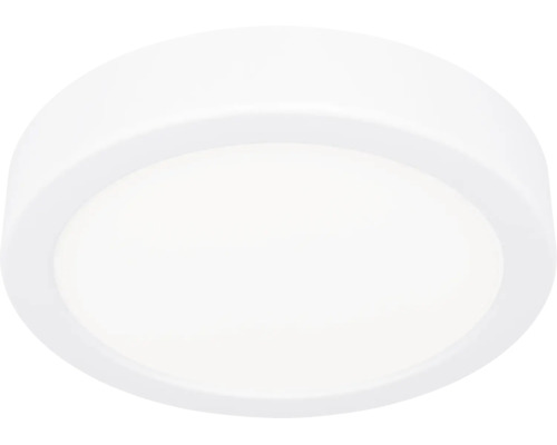 Ronde, vlakke LED-plafondlamp in wit.