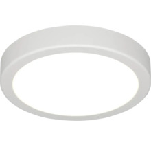 Ronde, platte LED-plafondlamp in het wit voor gelijkmatige verlichting van de ruimte.
