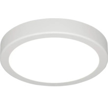 Ronde, platte plafondlamp in wit voor binnenshuis.