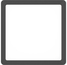 Vierkante LED-paneelverlichting met donker frame en wit lichtoppervlak.