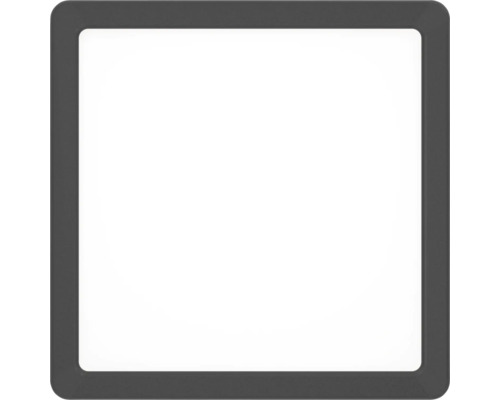 Vierkante LED-paneelverlichting met donker frame en wit lichtoppervlak.