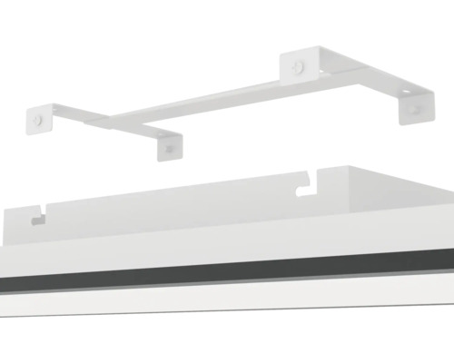 Montagesysteem voor LED-paneel met beugel en frame voor plafondmontage of wandmontage.