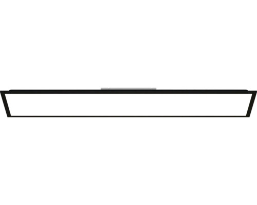 Rechthoekig LED-paneel met zwart frame, platte plafondlamp.