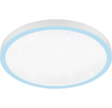 Ronde LED-plafondlamp met sterreneffect en plat design.