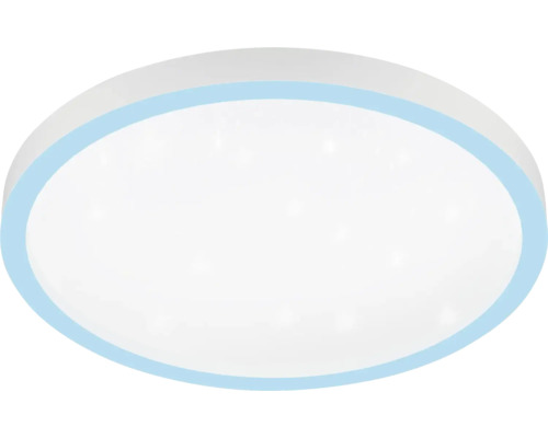 Ronde LED-plafondlamp met sterreneffect en plat design.